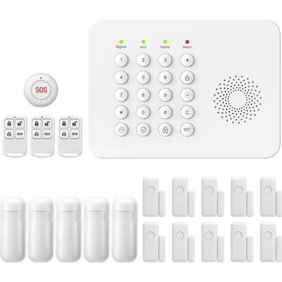 Sikkerhedssystem, Trådløs forbindelse, Smart Home-kompatibilitet,EU Stik, A02 GSM Kit F