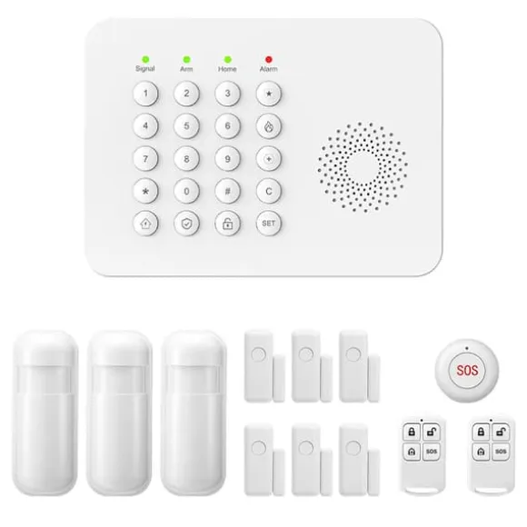 Sikkerhedssystem, Trådløs forbindelse, Smart Home-kompatibilitet,EU Stik, A02 GSM Kit D