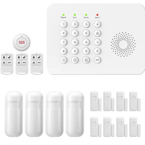 Sikkerhedssystem, Trådløs forbindelse, Smart Home-kompatibilitet,EU Stik, A02 GSM Kit E