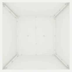 Søjle Plantekasse 2 stk - Moderne Design i Stål | Størrelse: 40x40x100 cm | Farve: Hvid