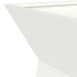 Søjle Plantekasse 2 stk - Moderne Design i Stål | Størrelse: 40x40x100 cm | Farve: Hvid