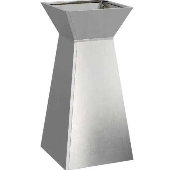 Søjle Plantekasse 2 stk - Moderne Trapezoidalt Design | Farve: Sølv | Størrelse: 35x35x73 cm