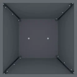 Søjle Plantekasse i Stål - Moderne Trapezoid Design | Farve: Antracit | Størrelse: 35x35x73 cm