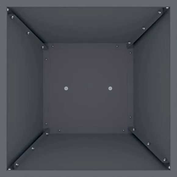Søjle Plantekasse i Stål - Moderne Trapezoid Design | Farve: Antracit | Størrelse: 35x35x73 cm