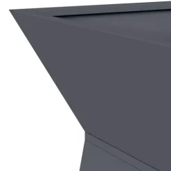 Søjle Plantekasse i Stål - Moderne Trapezoid Design | Farve: Antracit | Størrelse: 35x35x73 cm