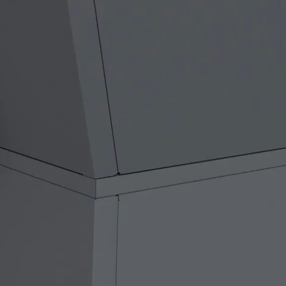 Søjle Plantekasse i Stål - Moderne Trapezoid Design | Farve: Antracit | Størrelse: 35x35x73 cm