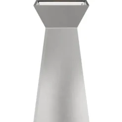 Søjle Plantekasse i Stål - Moderne Trapezoid Design | Farve: Sølv | Størrelse: 35x35x73 cm