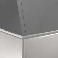 Søjle Plantekasse i Stål - Moderne Trapezoid Design | Farve: Sølv | Størrelse: 35x35x73 cm