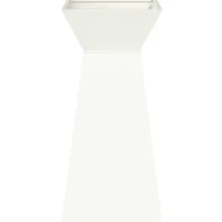 Søjle Plantekasse i Stål - Trapezoidal Design | Farve: Hvid | Størrelse: 35x35x73 cm