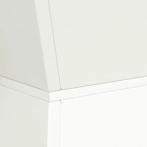 Søjle Plantekasse i Stål - Trapezoidal Design | Farve: Hvid | Størrelse: 35x35x73 cm