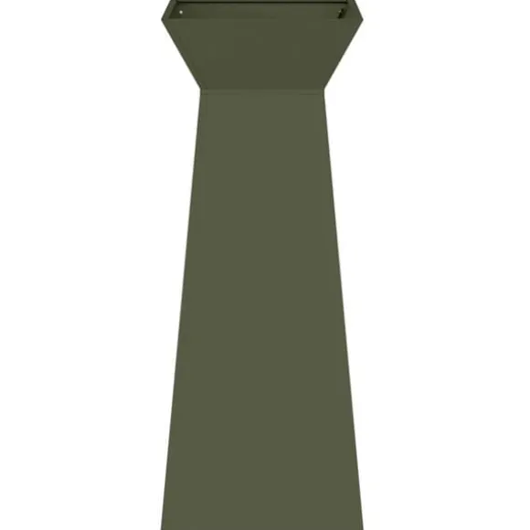 Søjle Plantekasse 2-pak - Trapezoidal Design | Farve: Olivengrøn | Størrelse: 40x40x100 cm