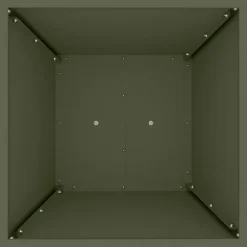 Søjle Plantekasse 2-pak - Trapezoidal Design | Farve: Olivengrøn | Størrelse: 40x40x100 cm