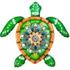 Skildpadde jern Vægskilt Have Ornament 21,5x20cm - Grøn