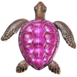 Skildpadde Vægskilt Have Ornament 30,3x28x1,8cm - Rød