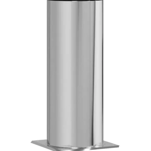 Skorstenshoved Forlængelse i Rustfrit Stål – Moderne Ventilation | Farve: Sølv | Størrelse: 31x31x50 cm