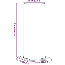 Skorstenshoved Forlængelse i Rustfrit Stål – Moderne Ventilation | Farve: Sølv | Størrelse: 31x31x50 cm