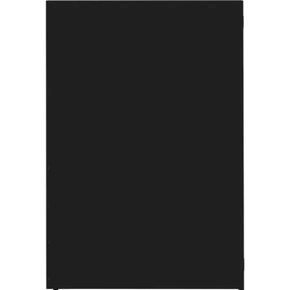 Skraldespandsskjuler i stål - 6 rum | Farve: Sort | Størrelse: 414x79x117 cm