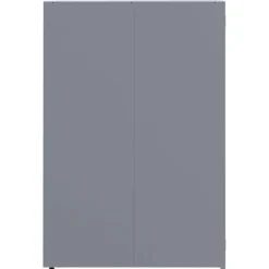 Skraldespandsskjuler i stål 2 rum - Vejrbestandig | Farve: Grå | Størrelse: 138x79x117 cm