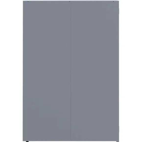 Skraldespandsskjuler i stål 2 rum - Vejrbestandig | Farve: Grå | Størrelse: 138x79x117 cm