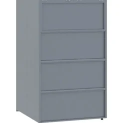 Skraldespandsskjuler i stål 2 rum - Vejrbestandig | Farve: Grå | Størrelse: 138x79x117 cm