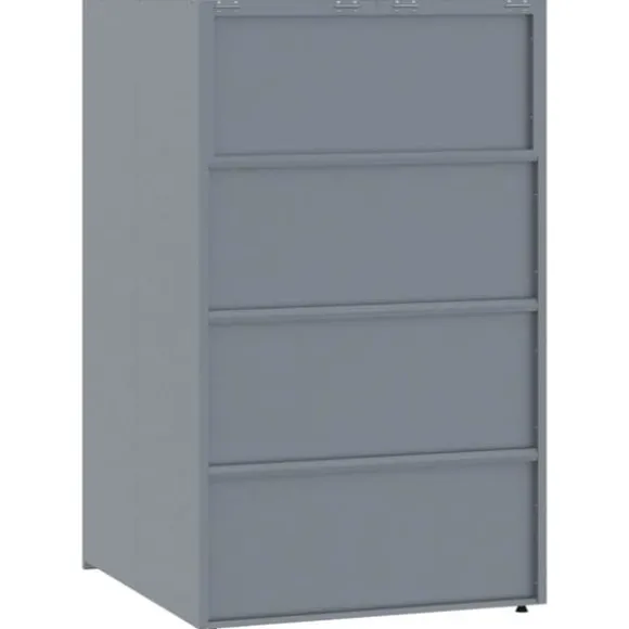 Skraldespandsskjuler i stål 2 rum - Vejrbestandig | Farve: Grå | Størrelse: 138x79x117 cm