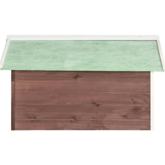 Skur til robotplæneklipper 72x87x50 cm fyrretræ brun og hvid - Træskur Til Plæneklipper - Træskure Til Plæneklippere - Home & Living