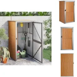 Skure & Redskabsskure - Living redskabsskur til haven 88x89x161 cm galvaniseret stål brun