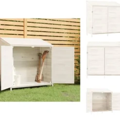 Skure & Redskabsskure - Living haveskur 102x52x112 cm massivt grantræ hvid