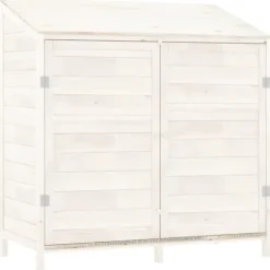 Skure & Redskabsskure - Living haveskur 102x52x112 cm massivt grantræ hvid