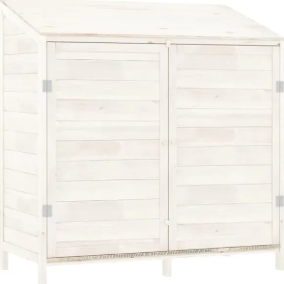 Skure & Redskabsskure - Living haveskur 102x52x112 cm massivt grantræ hvid