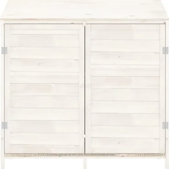 Skure & Redskabsskure - Living haveskur 102x52x112 cm massivt grantræ hvid