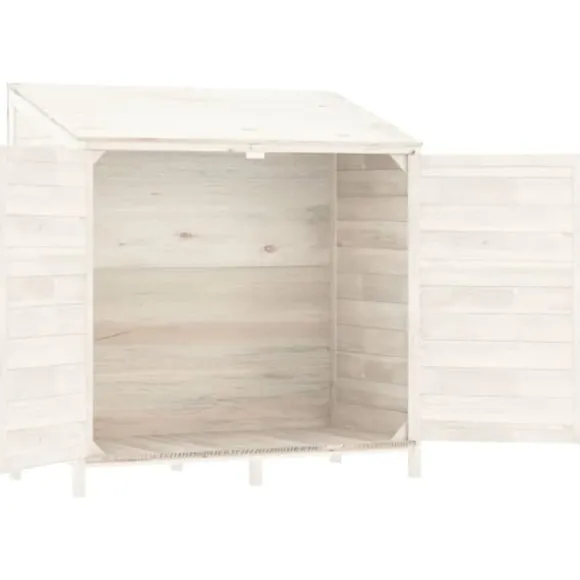 Skure & Redskabsskure - Living haveskur 102x52x112 cm massivt grantræ hvid
