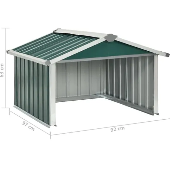 Skure & Redskabsskure - Living garage til robotplæneklipper 92x97x63 cm galvaniseret stål grøn