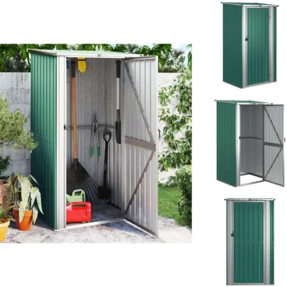 Skure & Redskabsskure - Living haveskur 118,5x97x209,5 galvaniseret stål grøn