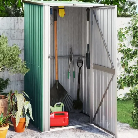 Skure & Redskabsskure - Living haveskur 118,5x97x209,5 galvaniseret stål grøn