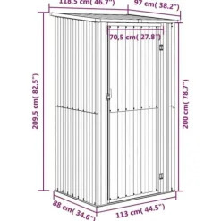 Skure & Redskabsskure - Living haveskur 118,5x97x209,5 galvaniseret stål grøn