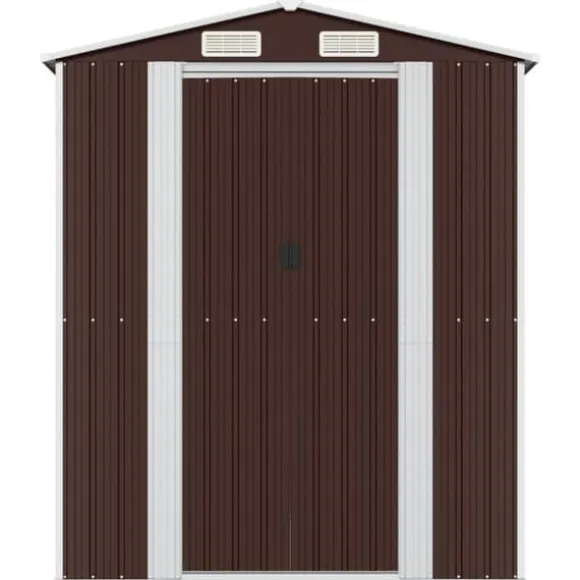 Skure & Redskabsskure - Living haveskur 192x523x223 cm galvaniseret stål mørkebrun
