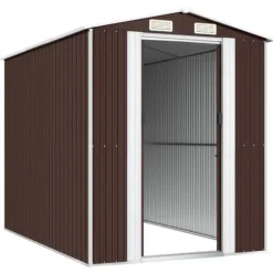 Skure & Redskabsskure - Living haveskur 192x274x223 cm galvaniseret stål mørkebrun