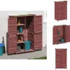 Skure & Redskabsskure - Living redskabsskur til haven 83x57x140 cm massivt fyrretræ mokkafarve