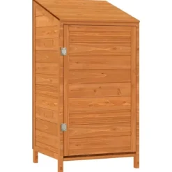 Skure & Redskabsskure - Living haveskur 55x52x112 cm massivt grantræ brun