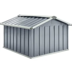 Skure & Redskabsskure - Living garage til robotplæneklipper 92x97x63 cm galvaniseret stål grå