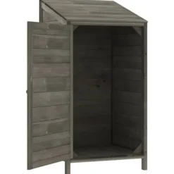 Skure & Redskabsskure - Living haveskur 55x52x112 cm massivt grantræ antracitgrå