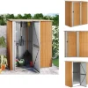 Skure & Redskabsskure - Living haveskur 180,5x97x209,5 cm galvaniseret stål trælook