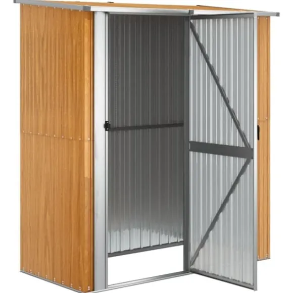Skure & Redskabsskure - Living haveskur 180,5x97x209,5 cm galvaniseret stål trælook