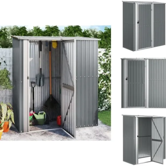 Skure & Redskabsskure - Living haveskur 180,5x97x209,5 galvaniseret stål grå