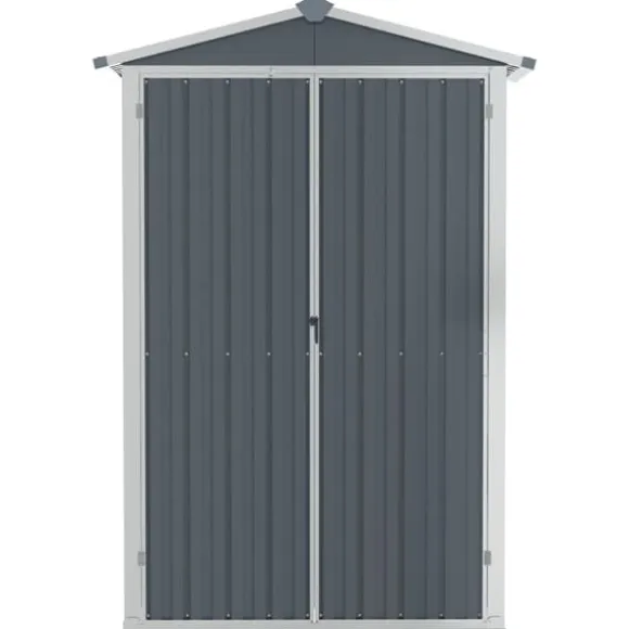 Skure & Redskabsskure - Living haveskur 116x45x175 cm galvaniseret stål grå