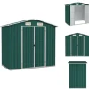 Skure & Redskabsskure - Living haveskur 205x129x183 cm galvaniseret stål grøn