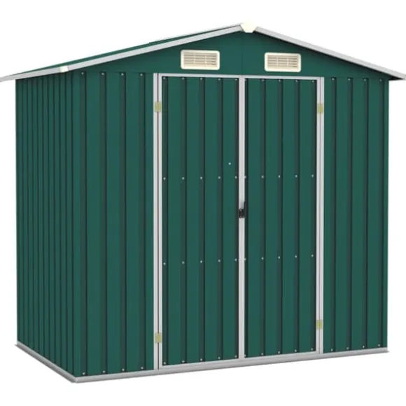 Skure & Redskabsskure - Living haveskur 205x129x183 cm galvaniseret stål grøn
