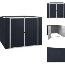 Skure & Redskabsskure - Living haveskur 195x198x159 cm galvaniseret stål antracitgrå