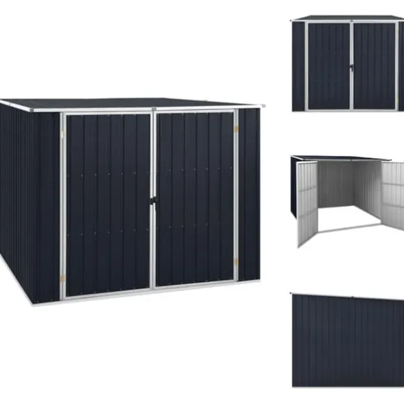 Skure & Redskabsskure - Living haveskur 195x198x159 cm galvaniseret stål antracitgrå